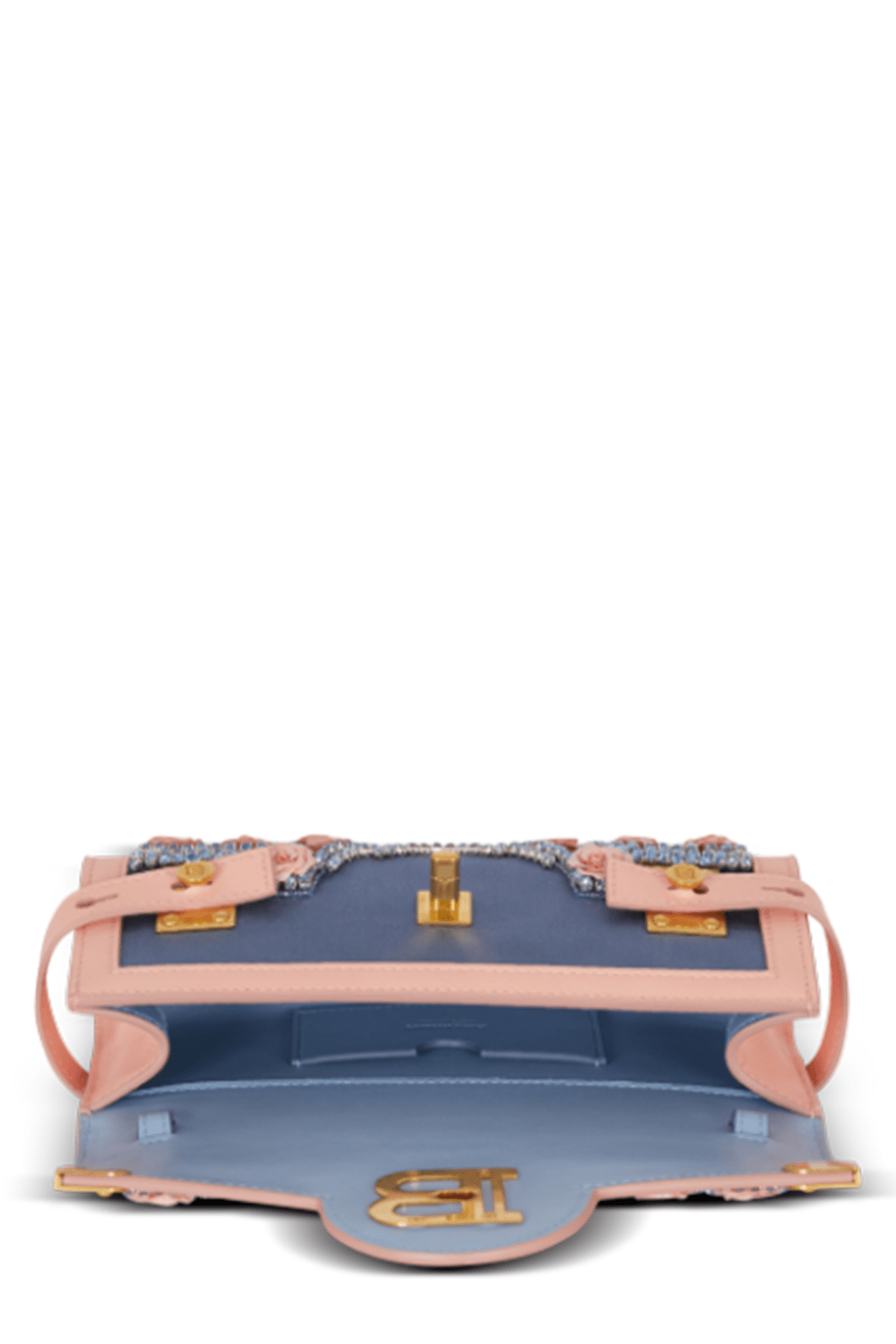 BALMAIN-B-Buzz Pouch 23 - Pêche/Bleu Pâle-PECHBLEU