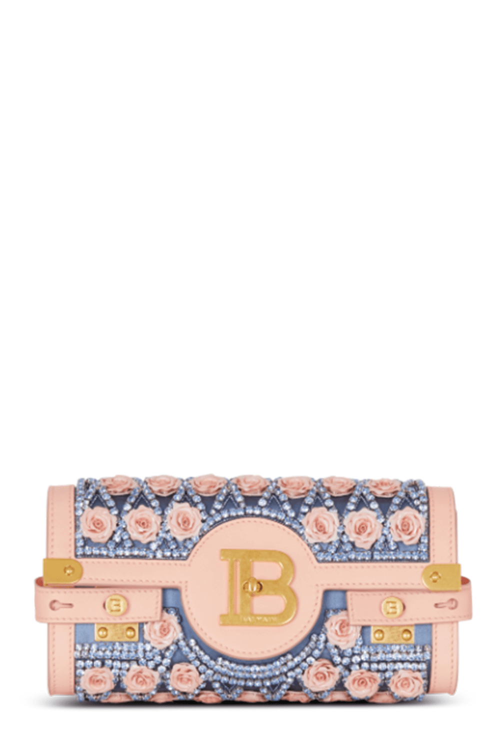 BALMAIN-B-Buzz Pouch 23 - Pêche/Bleu Pâle-PECHBLEU