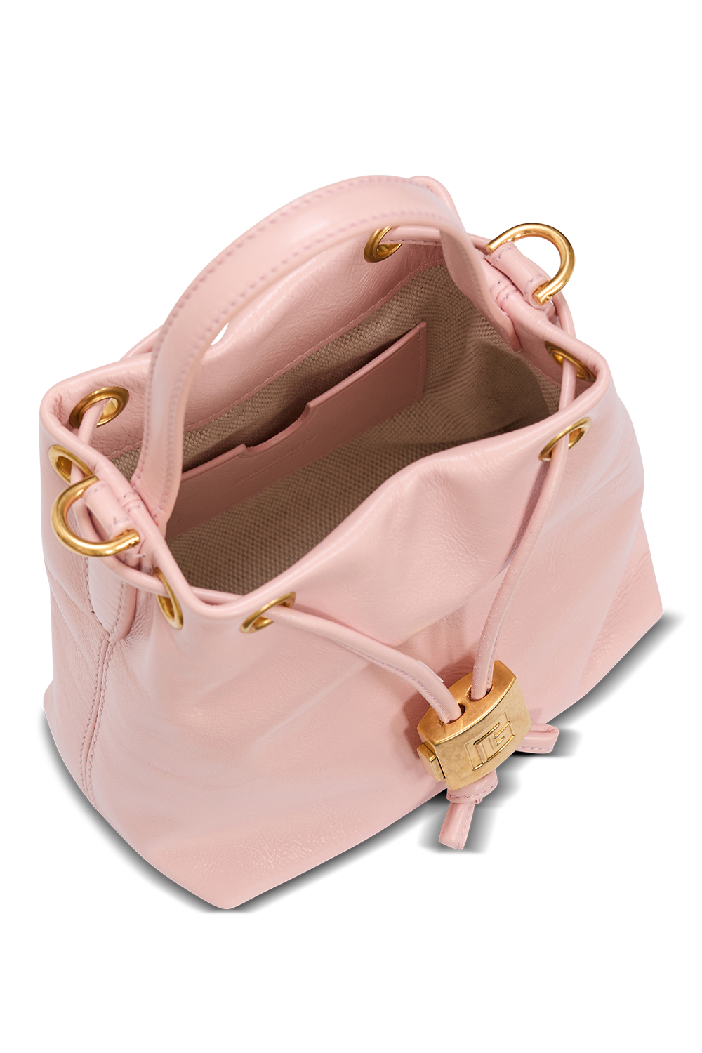 Pulse Bucket Bag-PINK-HANDBAGSHOULDER-BALMAIN