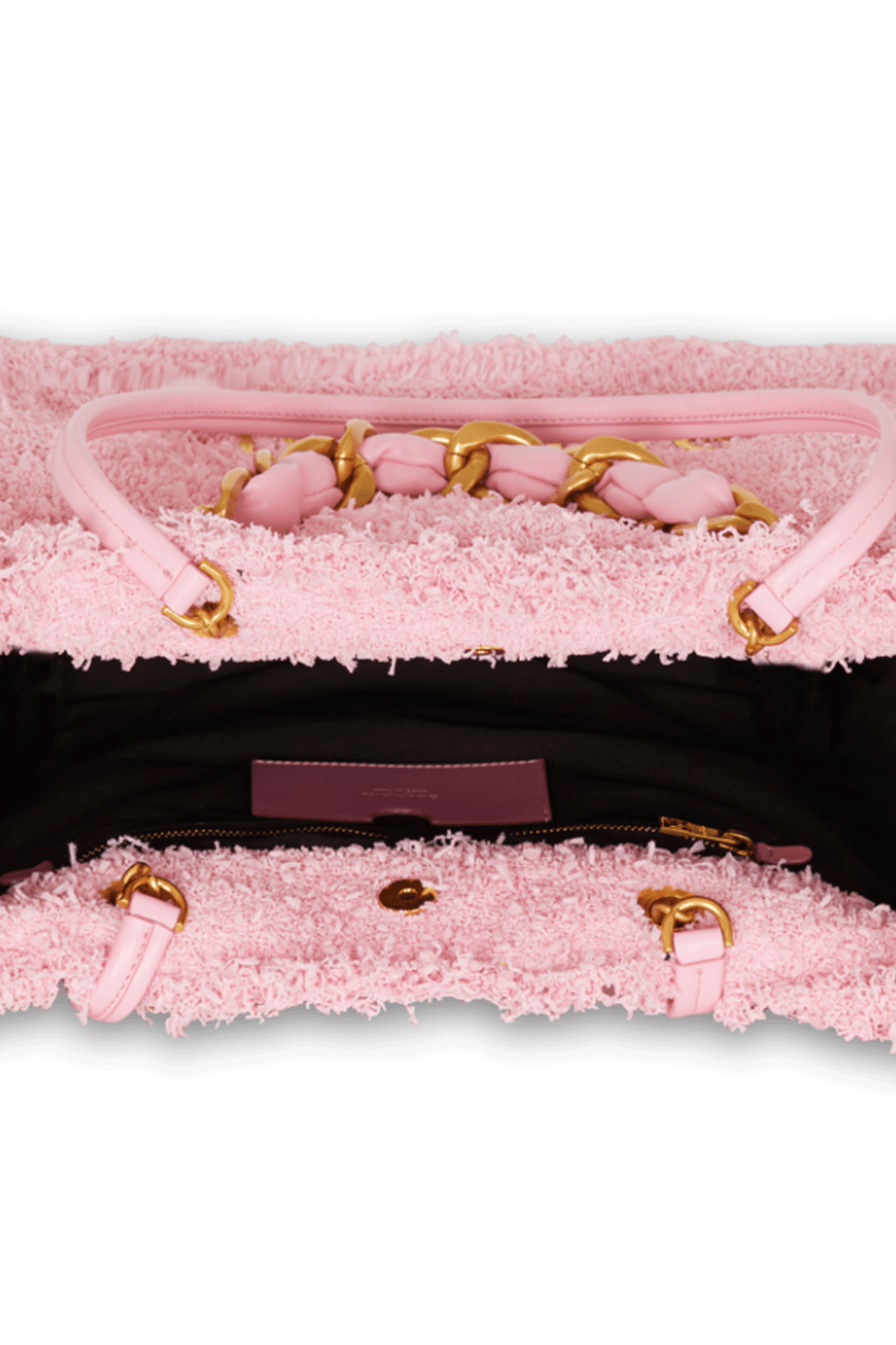 BALMAIN-1945 Tweed Bag-ROSE