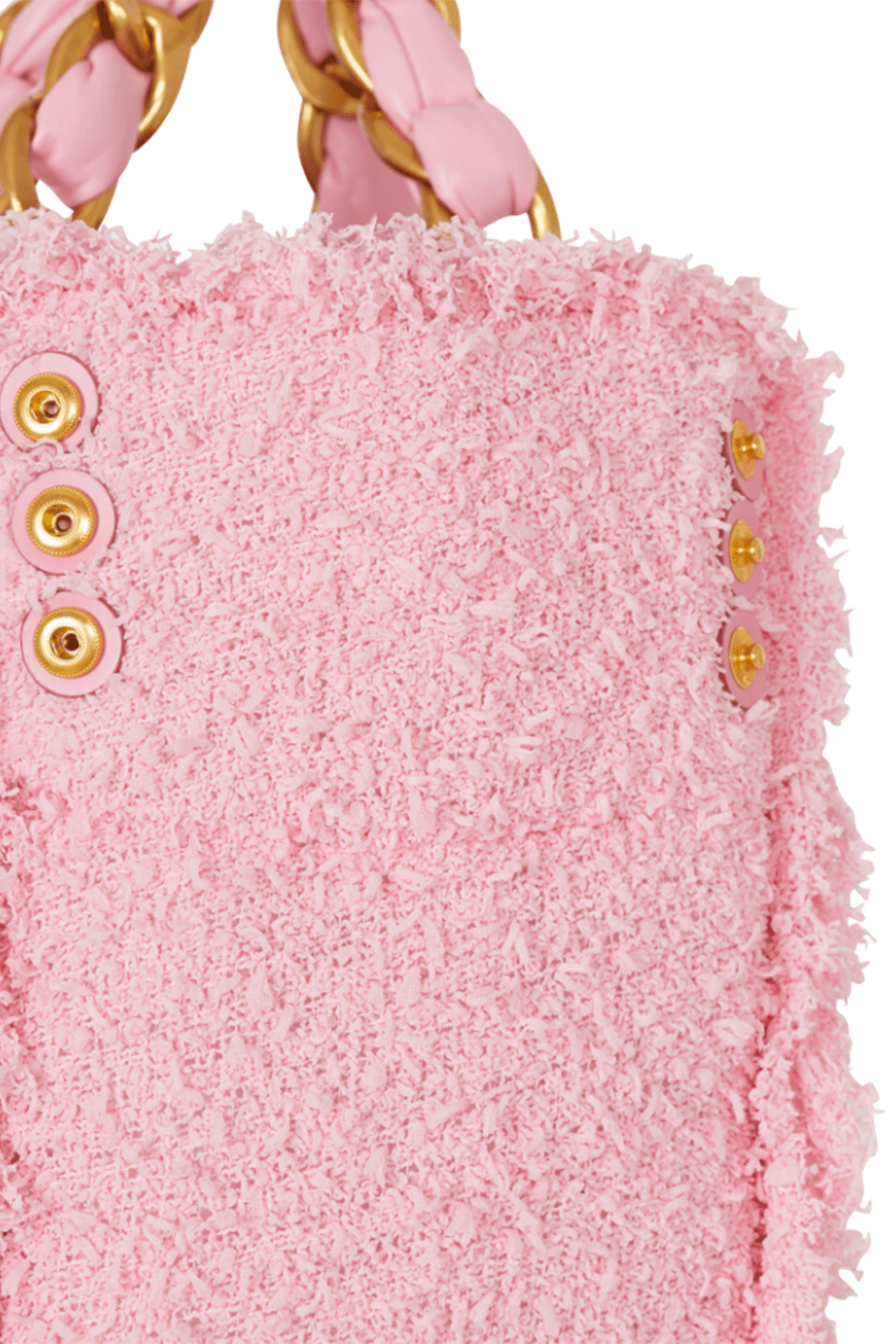 BALMAIN-1945 Tweed Bag-ROSE