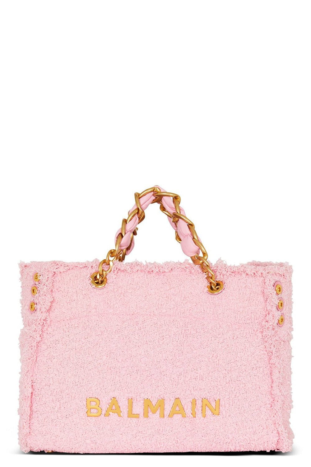 BALMAIN-1945 Tweed Bag-ROSE