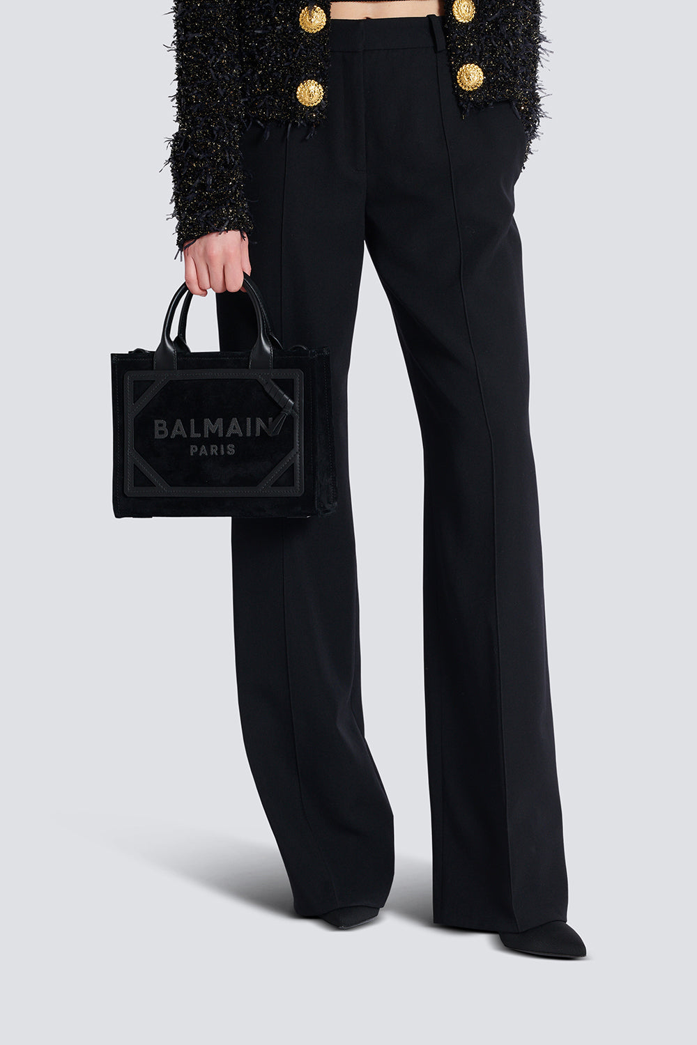 B-ARMY SHOPPER TOTE - NOIR-NOIR-O/S-HANDBAGSPECIALPOP UP-BALMAIN