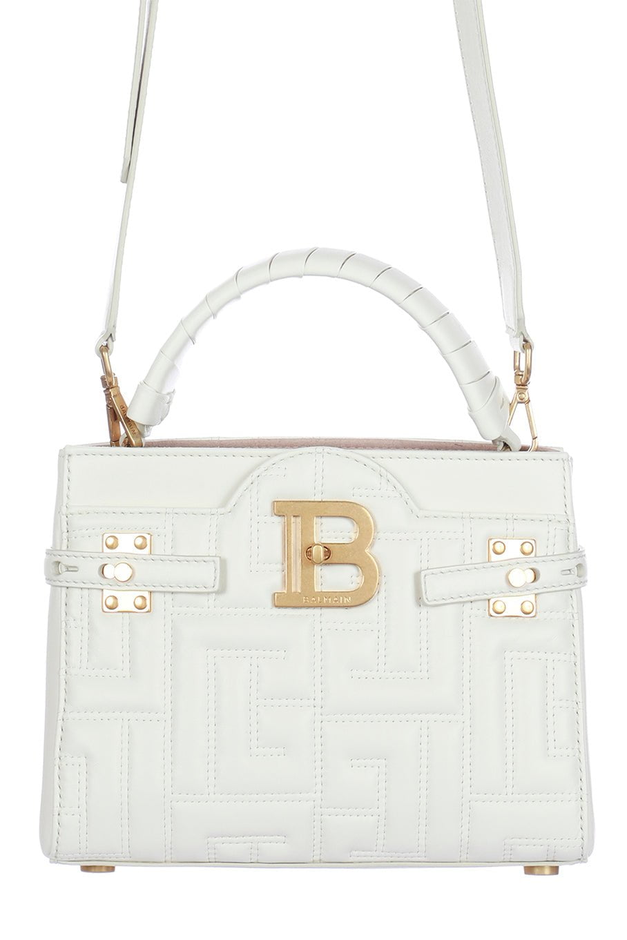 BALMAIN-BBuzz 22 Bag - Blanc Casse-BLANCCAS
