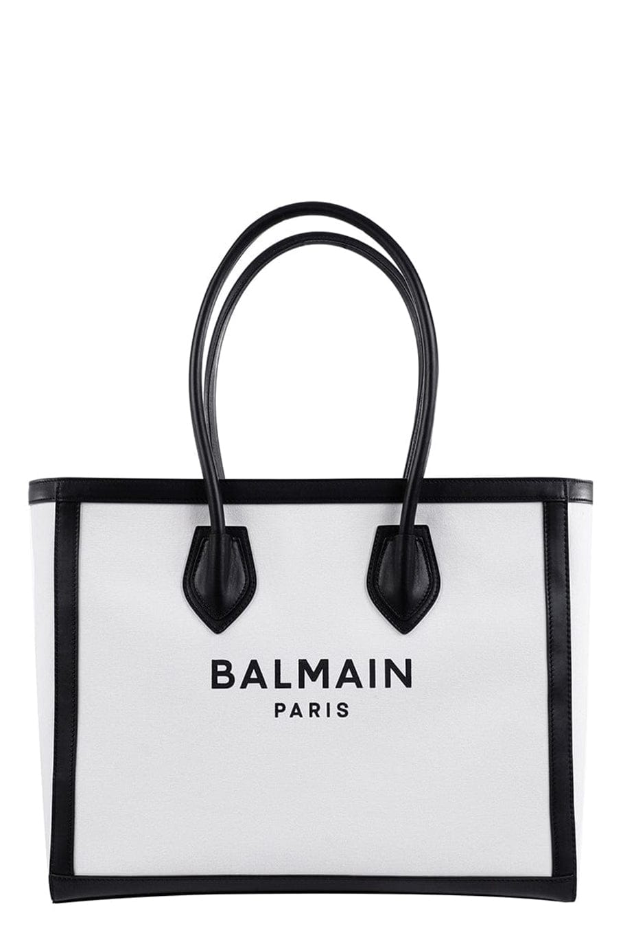 BALMAIN-B-Army Canvas Shopper 42-BLANCNOR