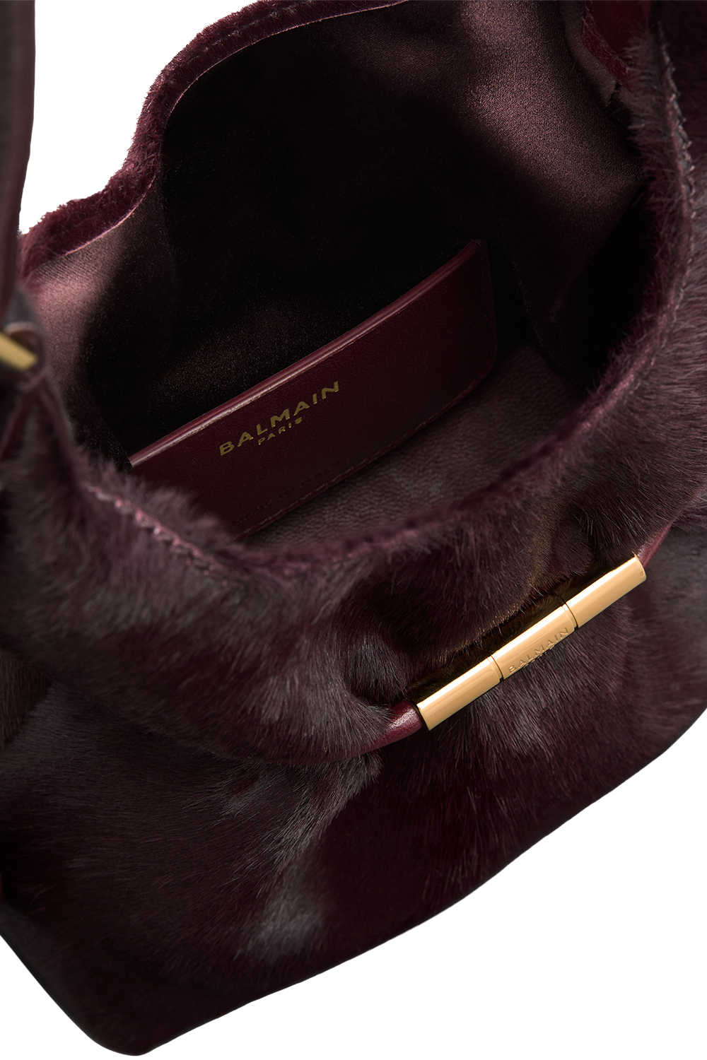 Sphynx Mini Pony Bag-RED-HANDBAGTOP HANDLE-BALMAIN