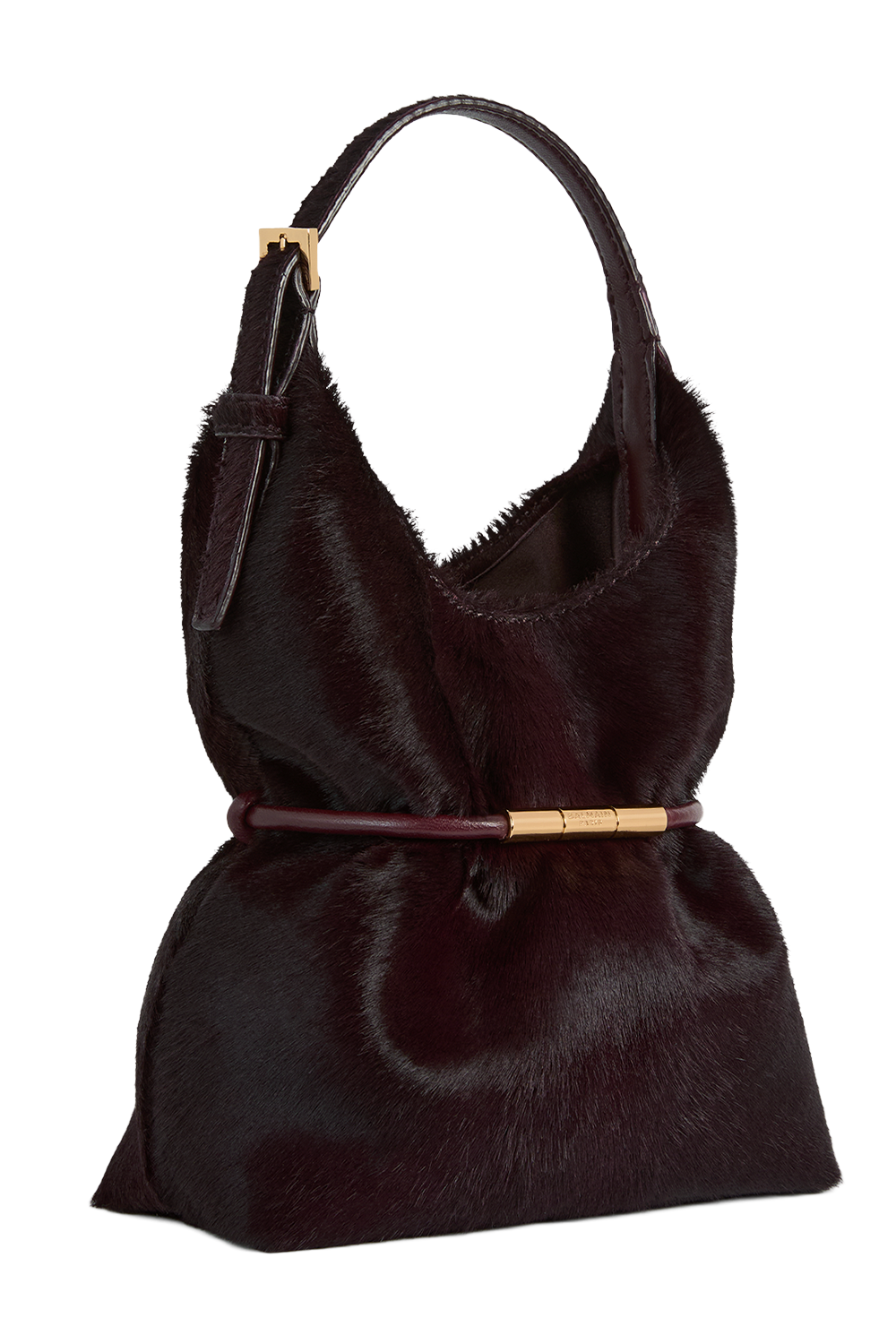 Sphynx Mini Pony Bag-RED-HANDBAGTOP HANDLE-BALMAIN