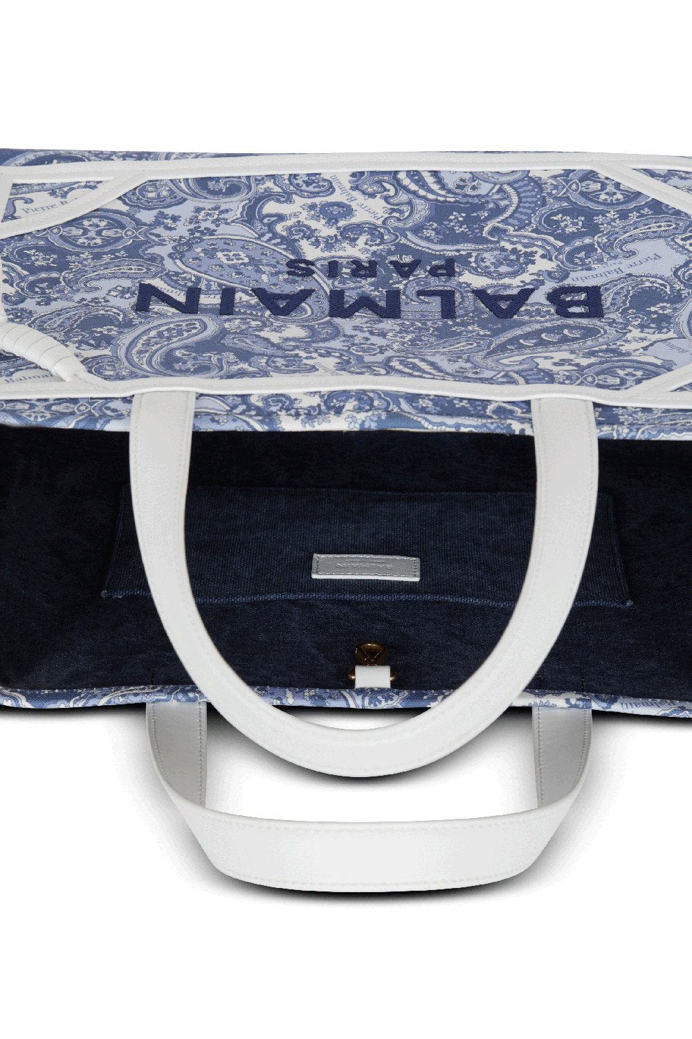 BALMAIN-B-Army 42 Tote - Bleu Paisley-BLEUPALE