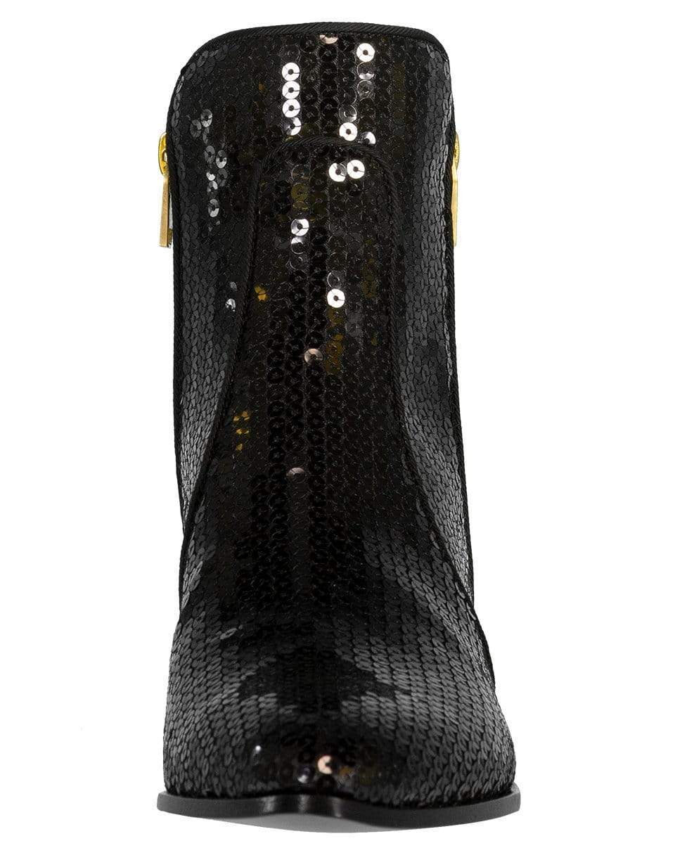 BALMAIN-Black Roxie Sequin Leather Boot-