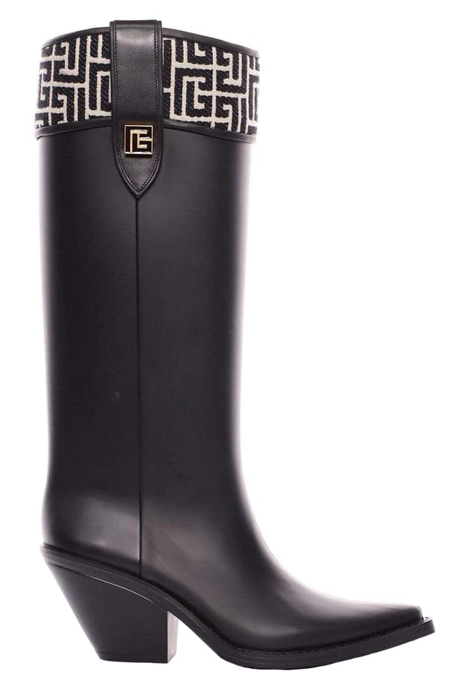 BALMAIN-Black Rubber Tess Boots-