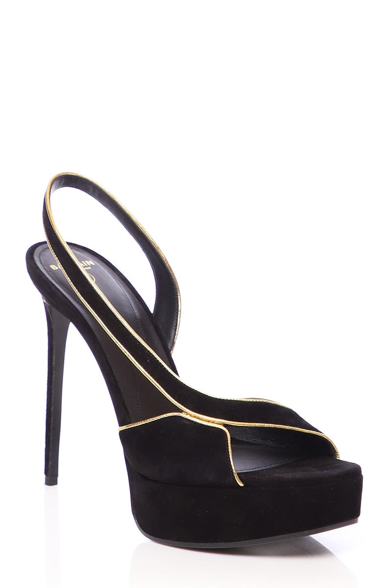 BALMAIN-Uta Suede Sandals-