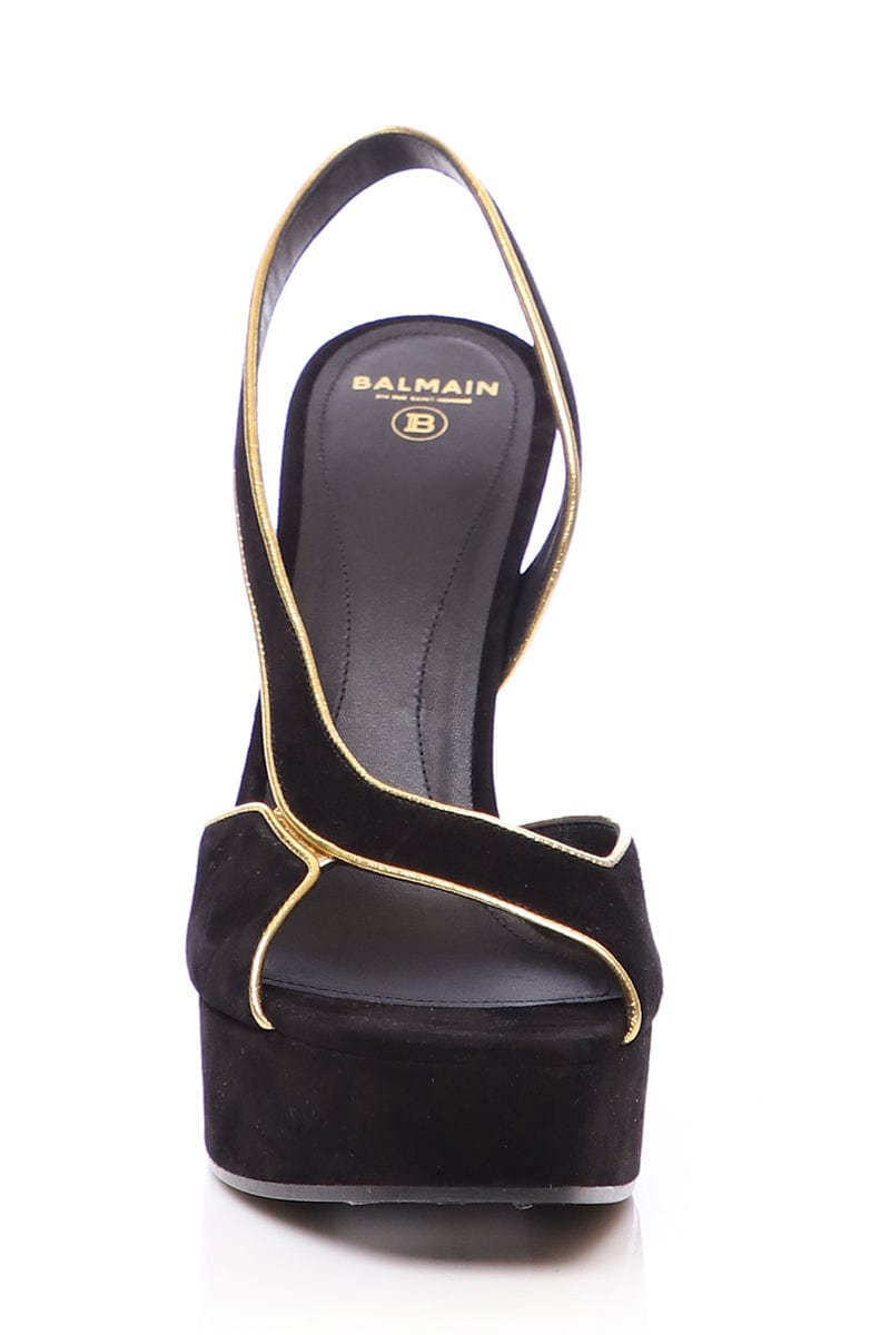 BALMAIN-Uta Suede Sandals-