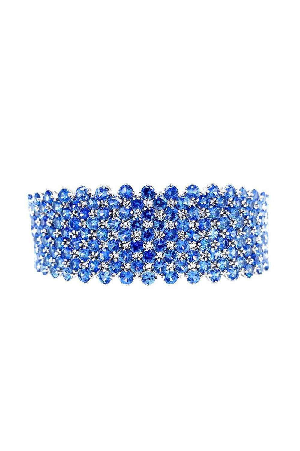 BAYCO-Sapphire Mesh Bracelet-WHITE GOLD