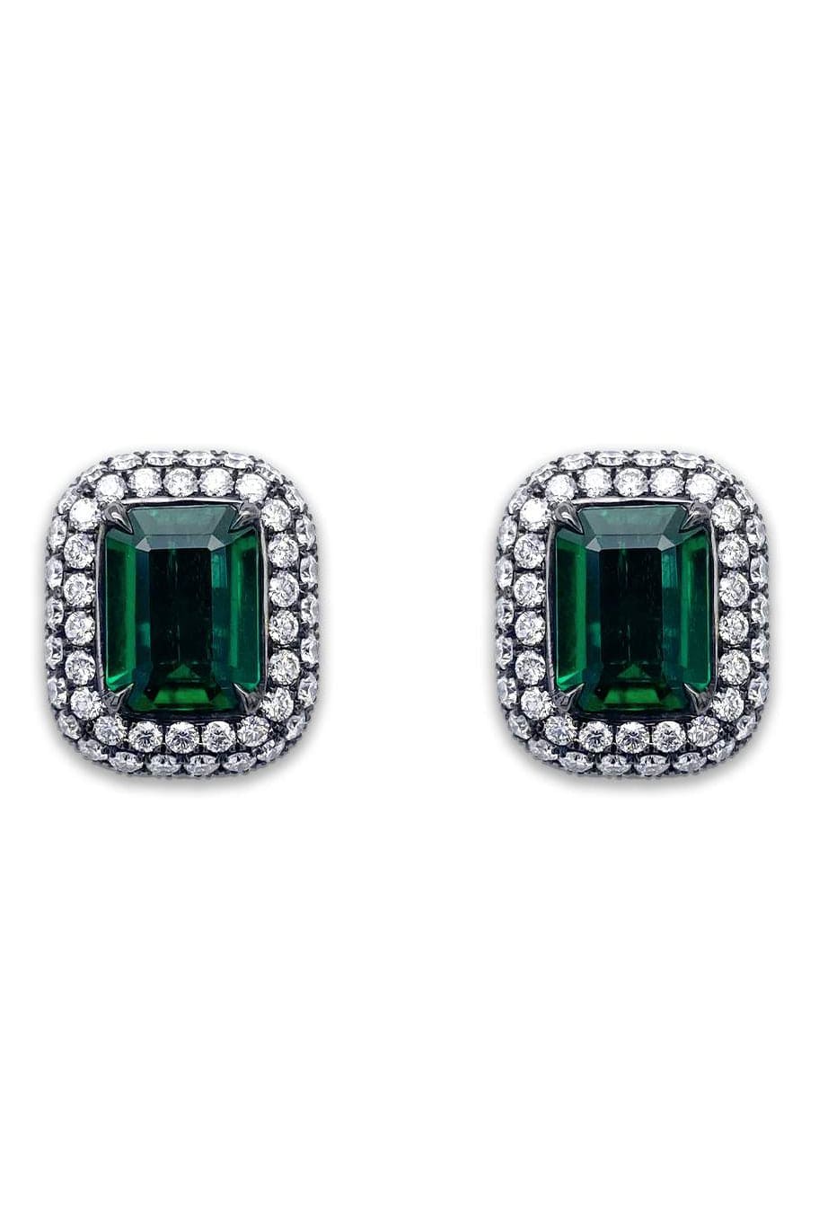 BAYCO-Zambian Emerald Earrings-BLACK GOLD