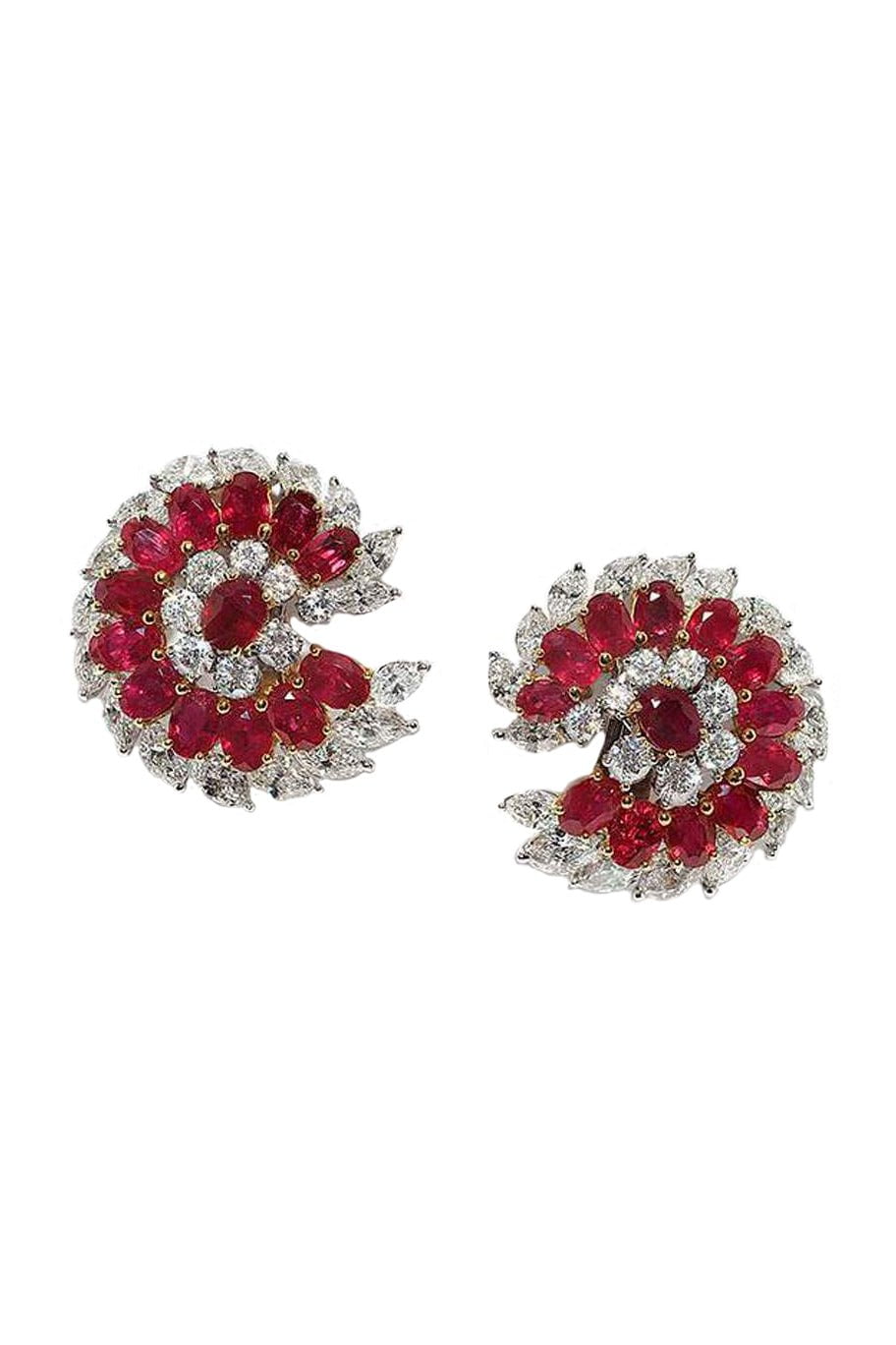 BAYCO-Ruby Diamond Earrings-PLATINUM