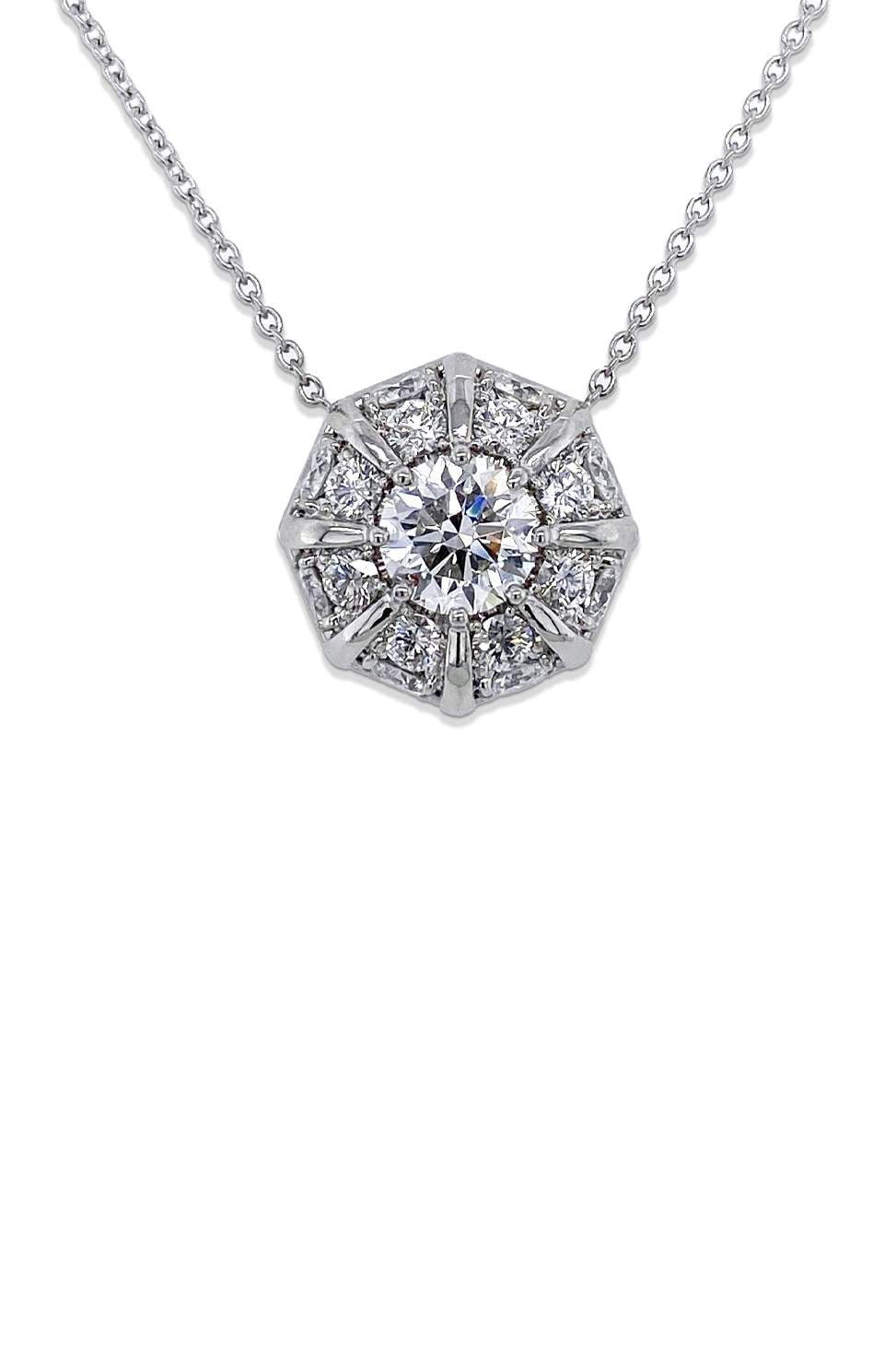 BAYCO-Cupola Diamond Pendant Necklace-PLATINUM