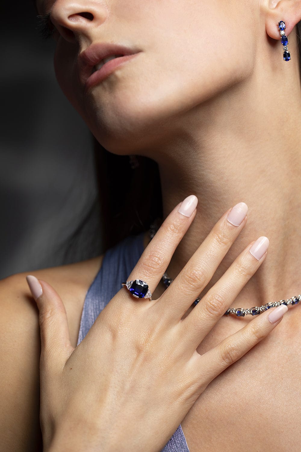 BAYCO-Cushion Sapphire Ring-PLAT