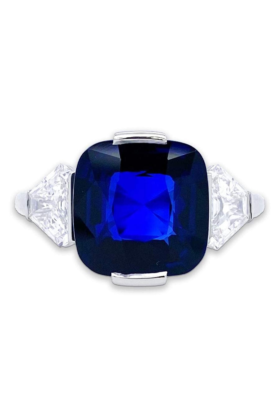BAYCO-Cushion Sapphire Ring-PLAT