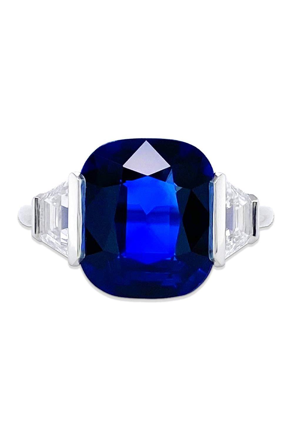 BAYCO-Sapphire Diamond Ring-PLATINUM