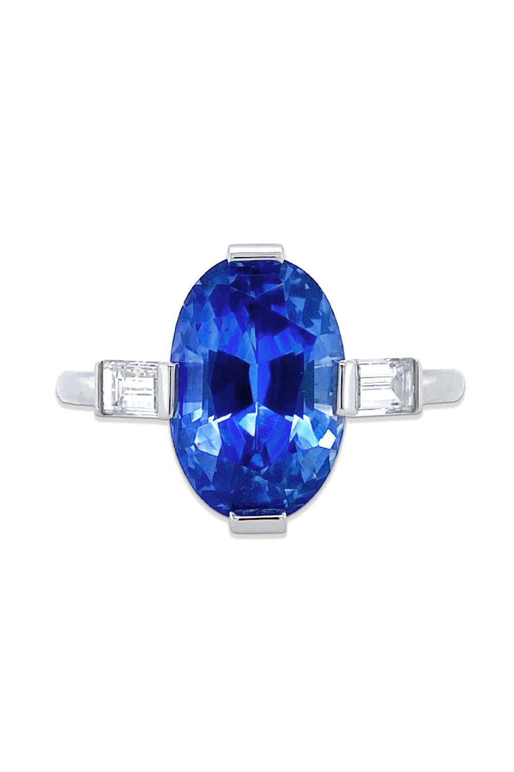 BAYCO-Sapphire Diamond Ring-PLATINUM