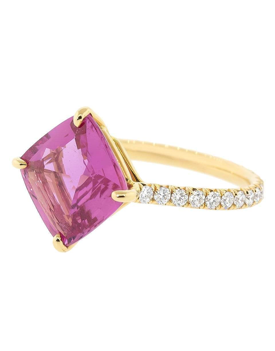 BAYCO-Cushion Pink Sapphire and Diamond Ring-ROSE GOLD