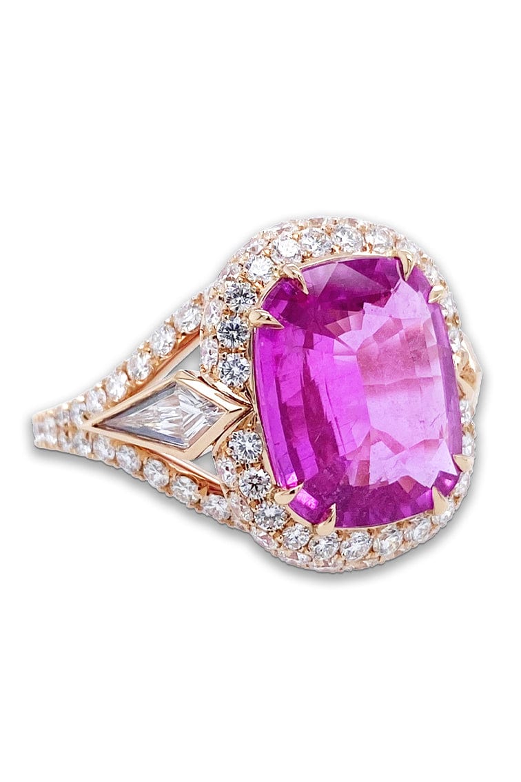 BAYCO-Natural Pink Sapphire and Diamond Ring-ROSE GOLD