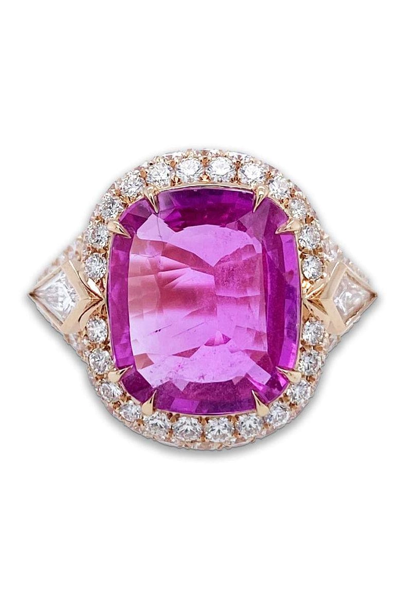 BAYCO-Natural Pink Sapphire and Diamond Ring-ROSE GOLD