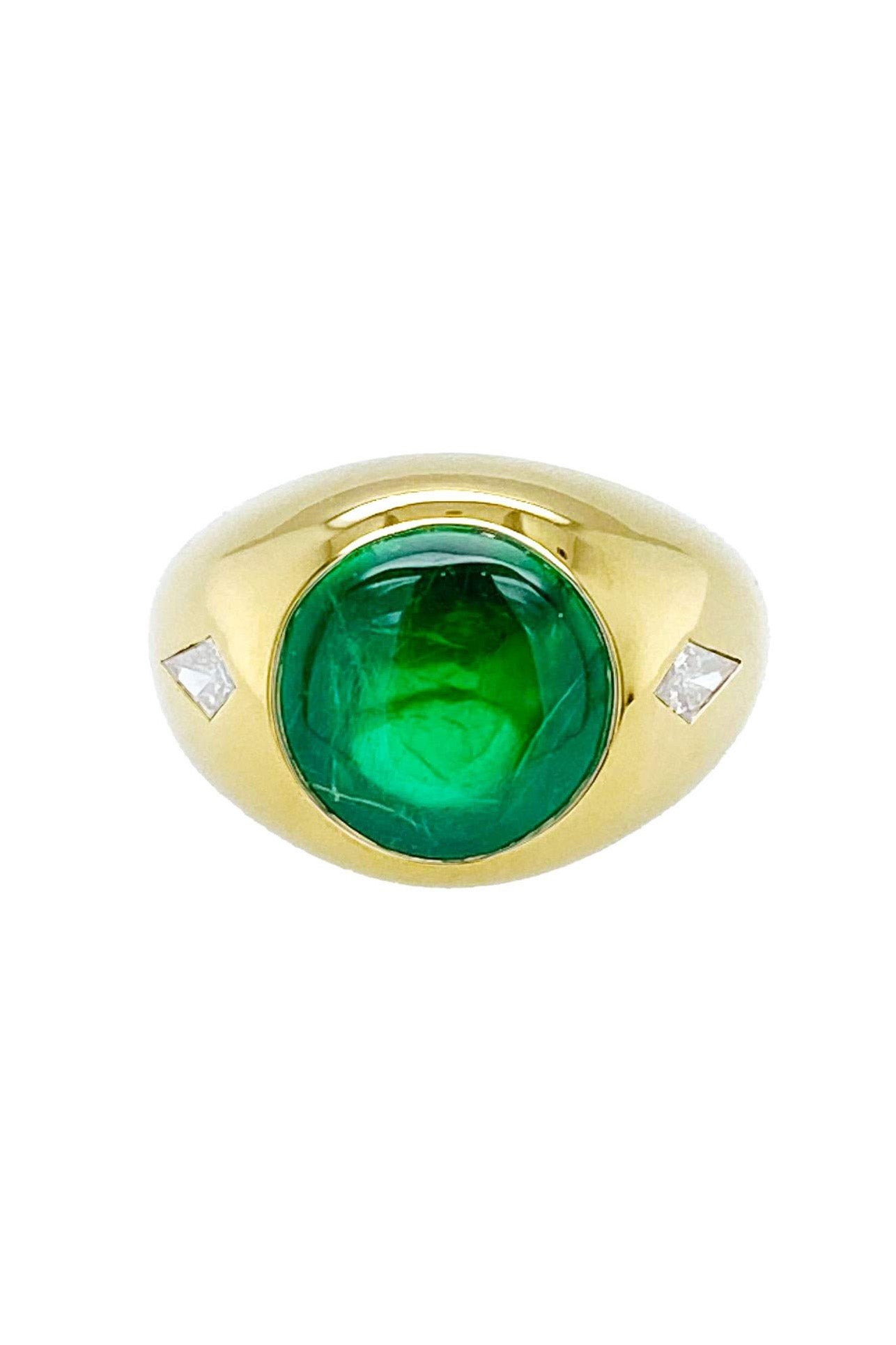 BAYCO-Emerald Diamond Ring-YELLOW GOLD