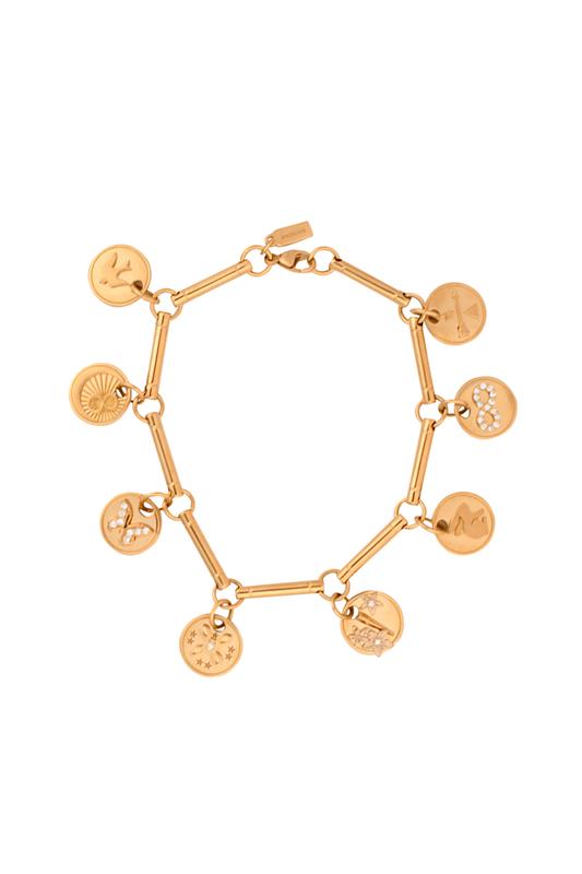 Multi Tenet Story Element Bracelet-YELLOW GOLD-JEWELRYFINE JEWELBRACELET O-FOUNDRAE