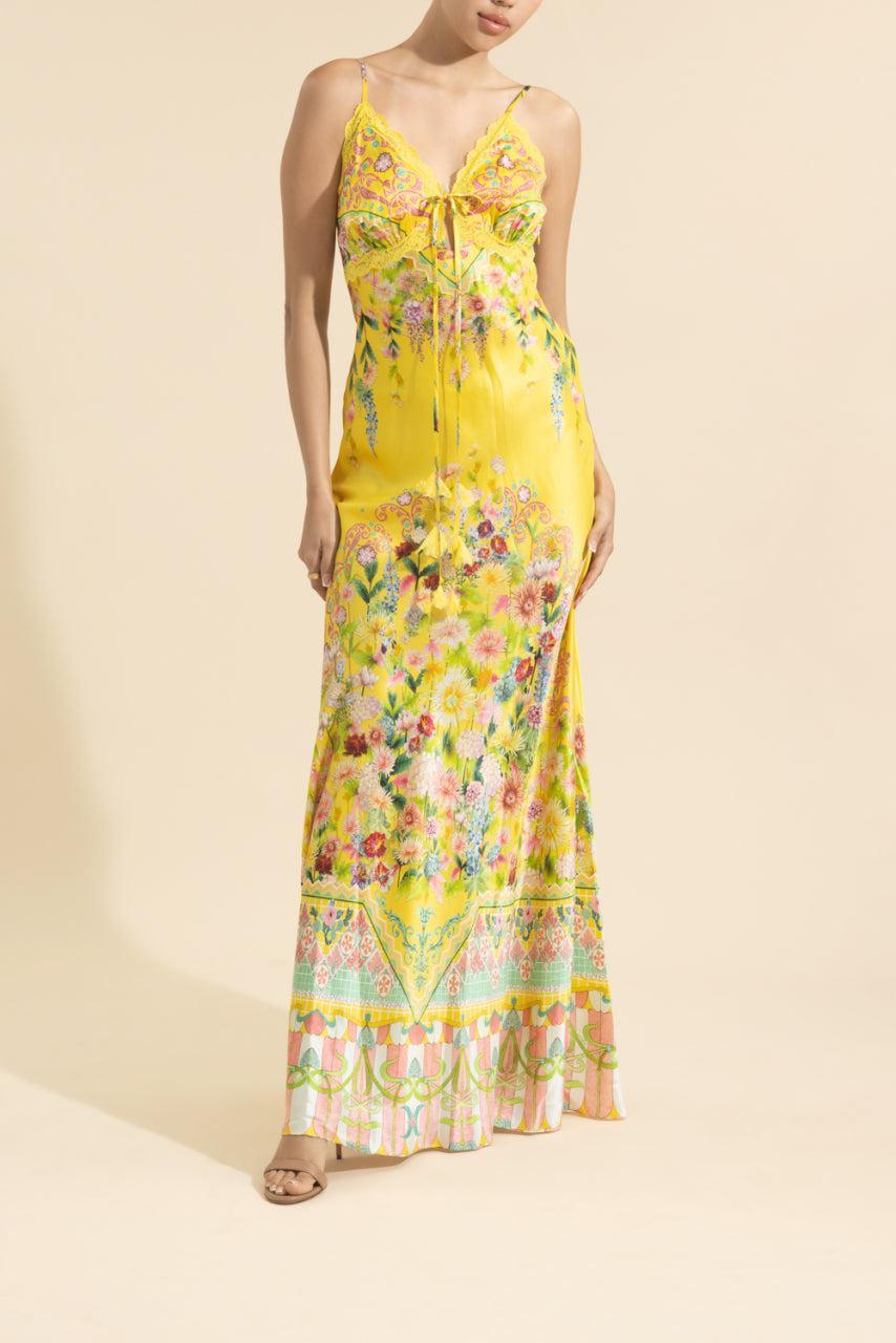 Strappy Bias Slip Dress-YELLOW-XS-CLOTHINGDRESSCASUAL-CAMILLA