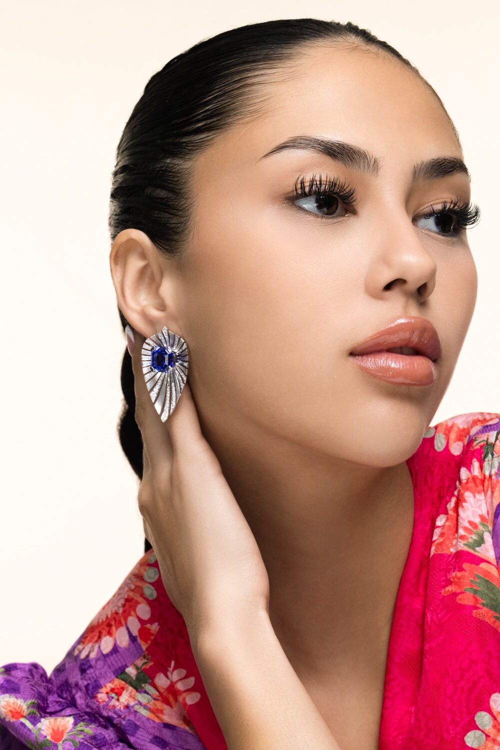 Tanzanite Diamond Sunshine Earrings-WHITE GOLD-JEWELRYFINE JEWELEARRING-ARUNASHI