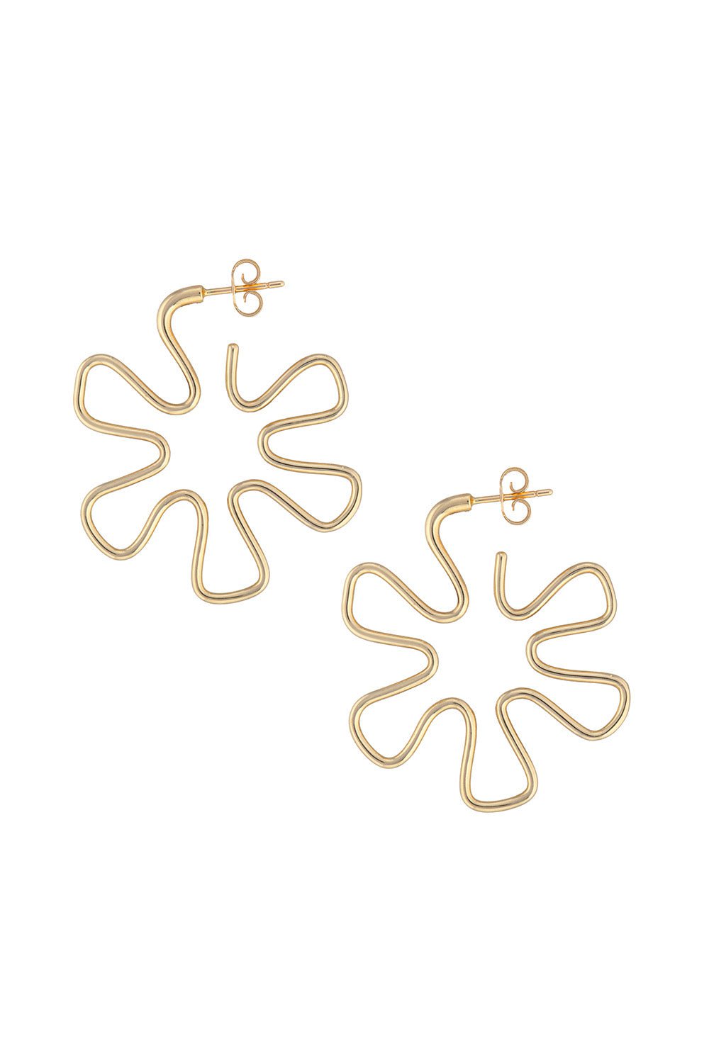 BEA BONGIASCA-Large Daisy Gold Earrings-YELLOW GOLD