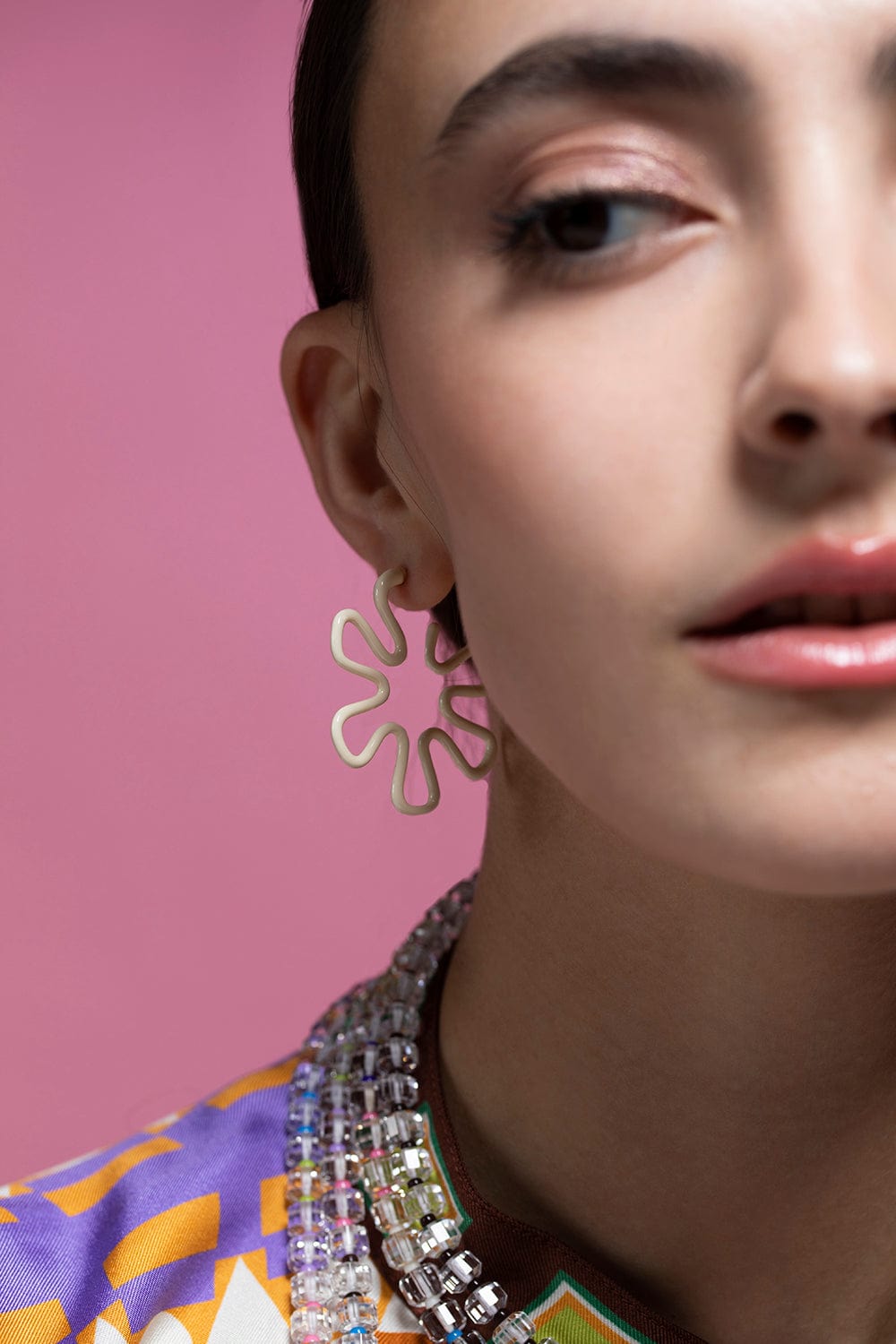 BEA BONGIASCA-Panna B Large Flower Earrings-YELLOW GOLD