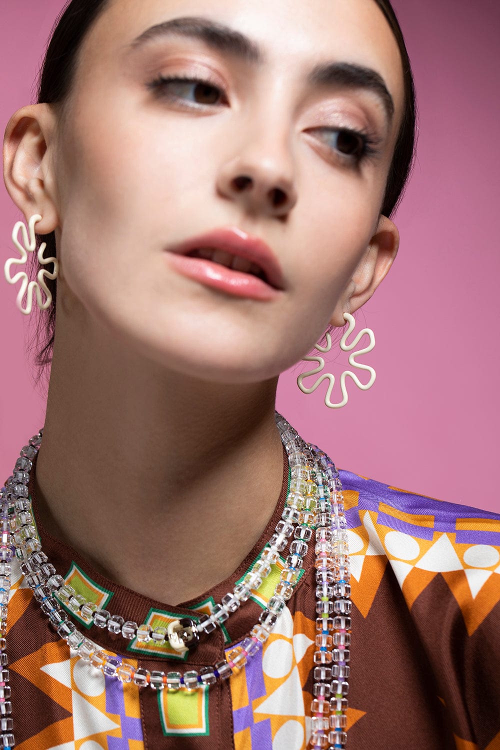 BEA BONGIASCA-Panna B Large Flower Earrings-YELLOW GOLD