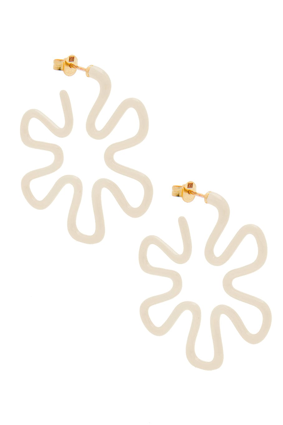 BEA BONGIASCA-Panna B Large Flower Earrings-YELLOW GOLD