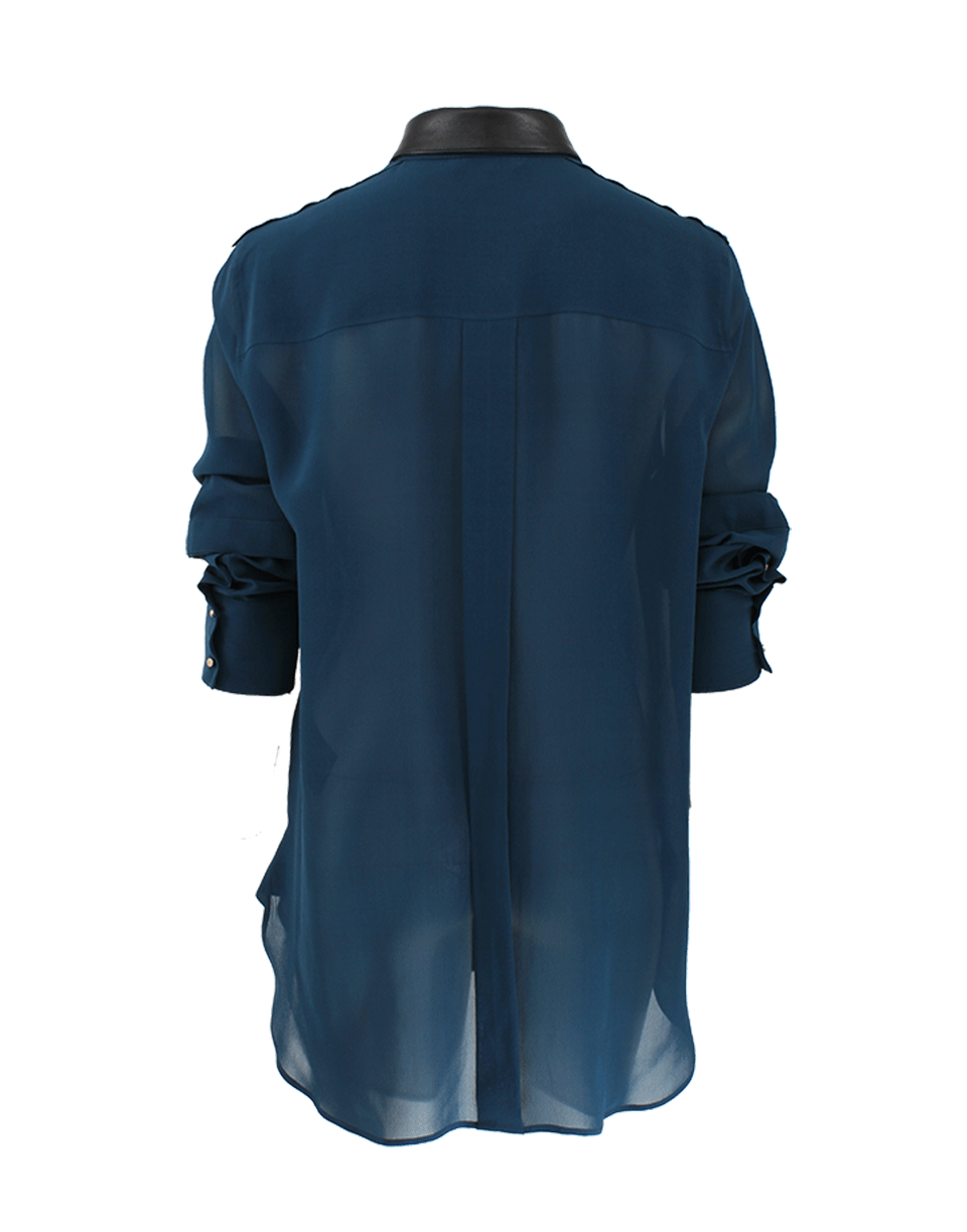 BELSTAFF-Deyton Blouse with Leather Collar-