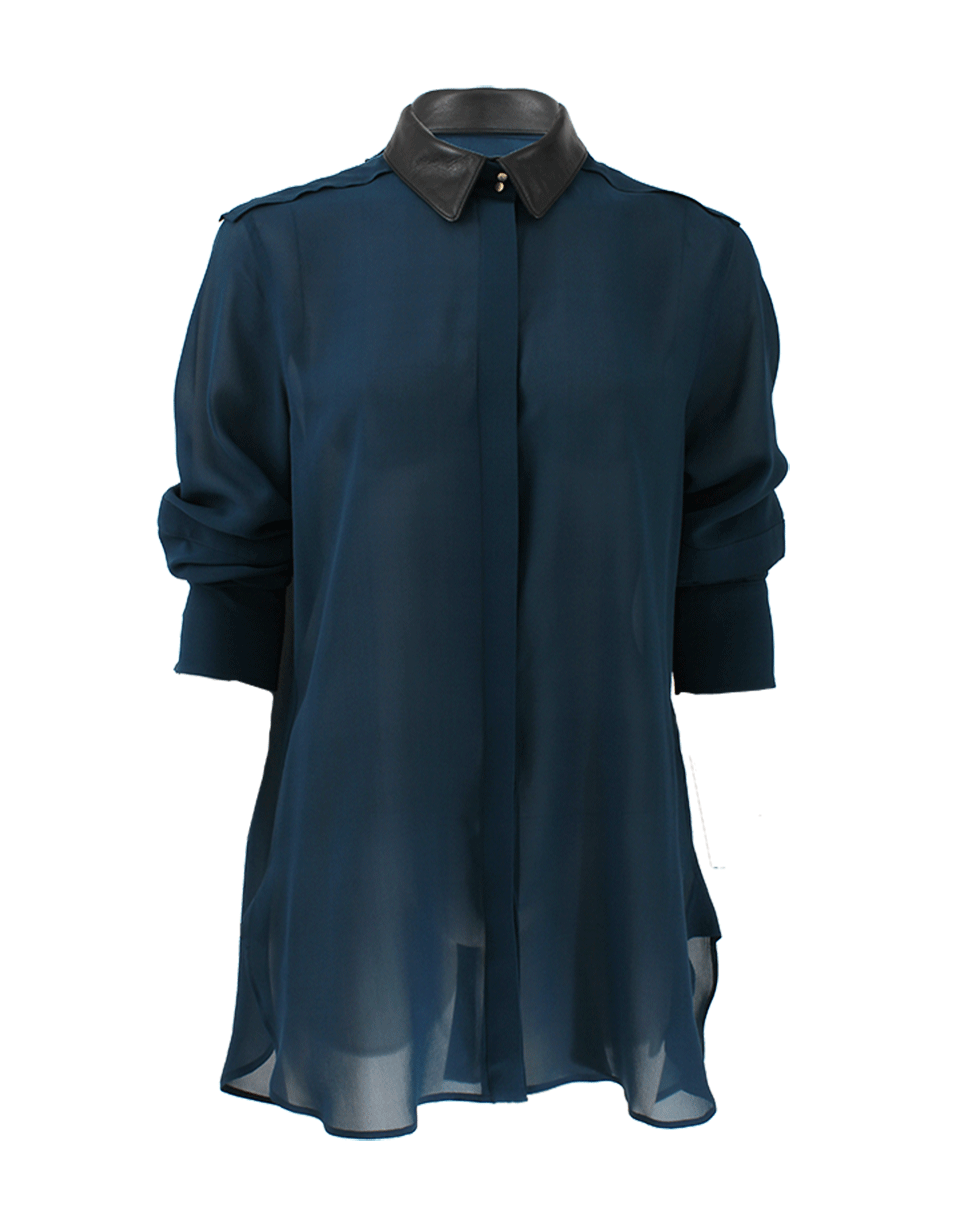 BELSTAFF-Deyton Blouse with Leather Collar-