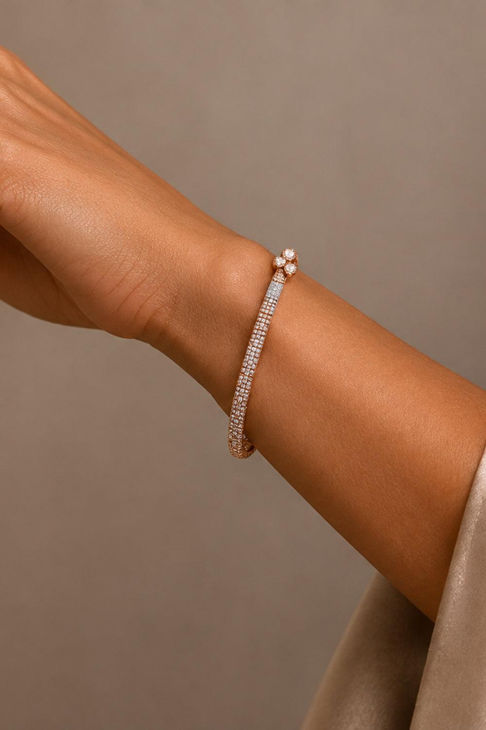Brown Diamond Pear Bracelet-YELLOW GOLD-JEWELRYFINE JEWELBRACELET O-BENOI
