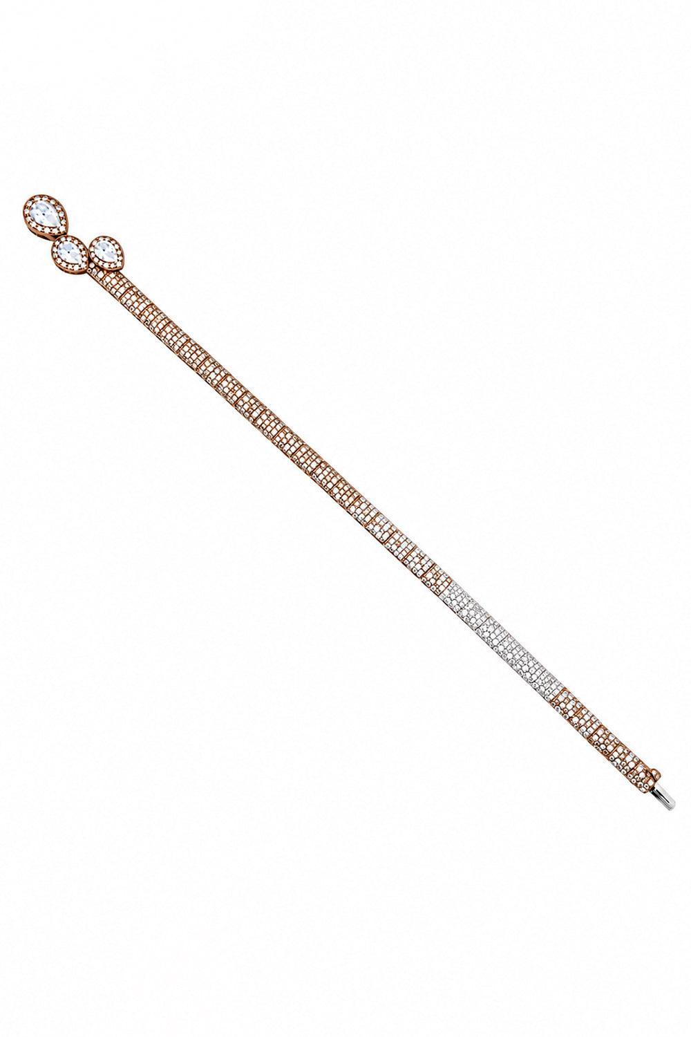 Brown Diamond Pear Bracelet-YELLOW GOLD-JEWELRYFINE JEWELBRACELET O-BENOI