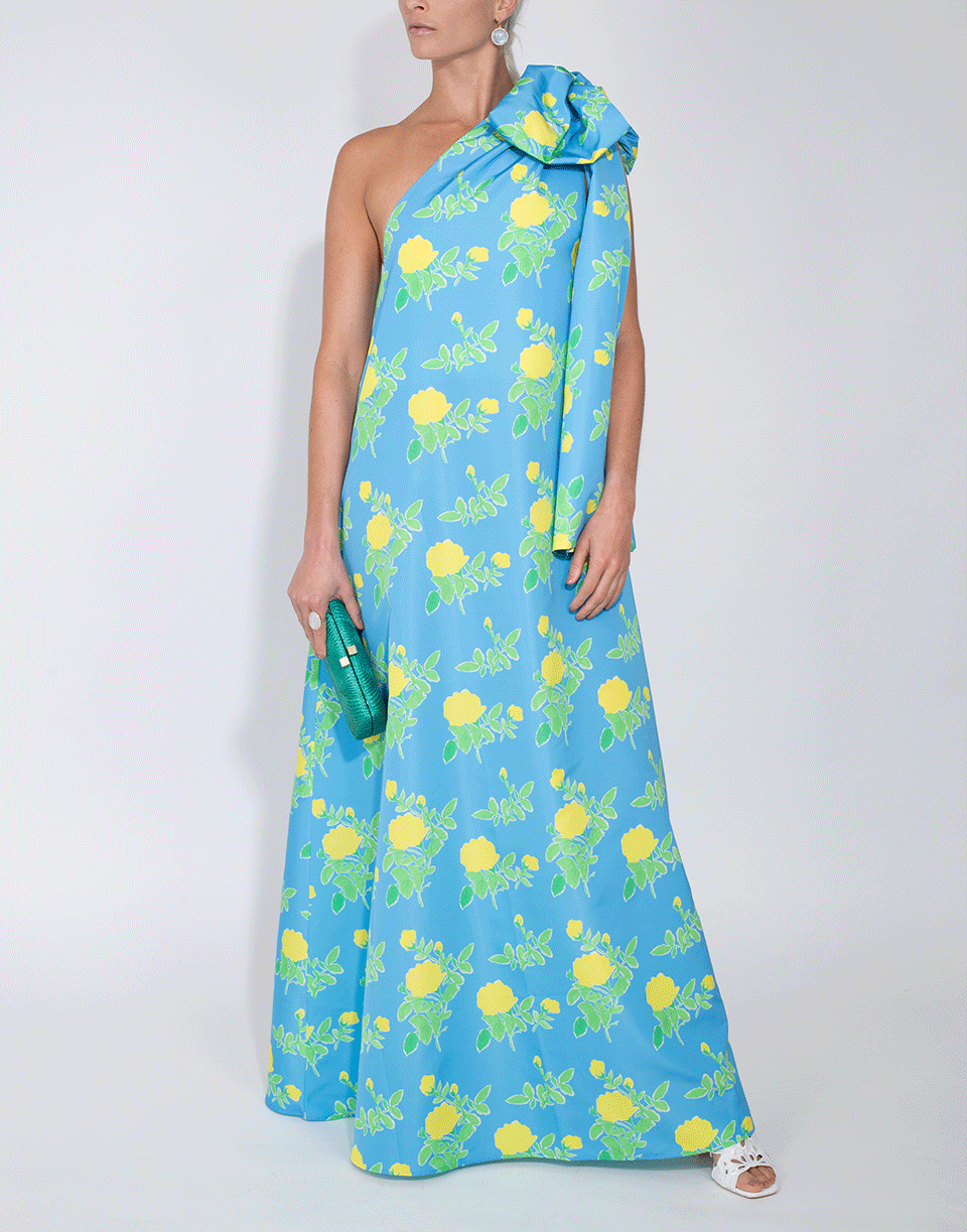BERNADETTE-One Shoulder Winnie Bow Dress-