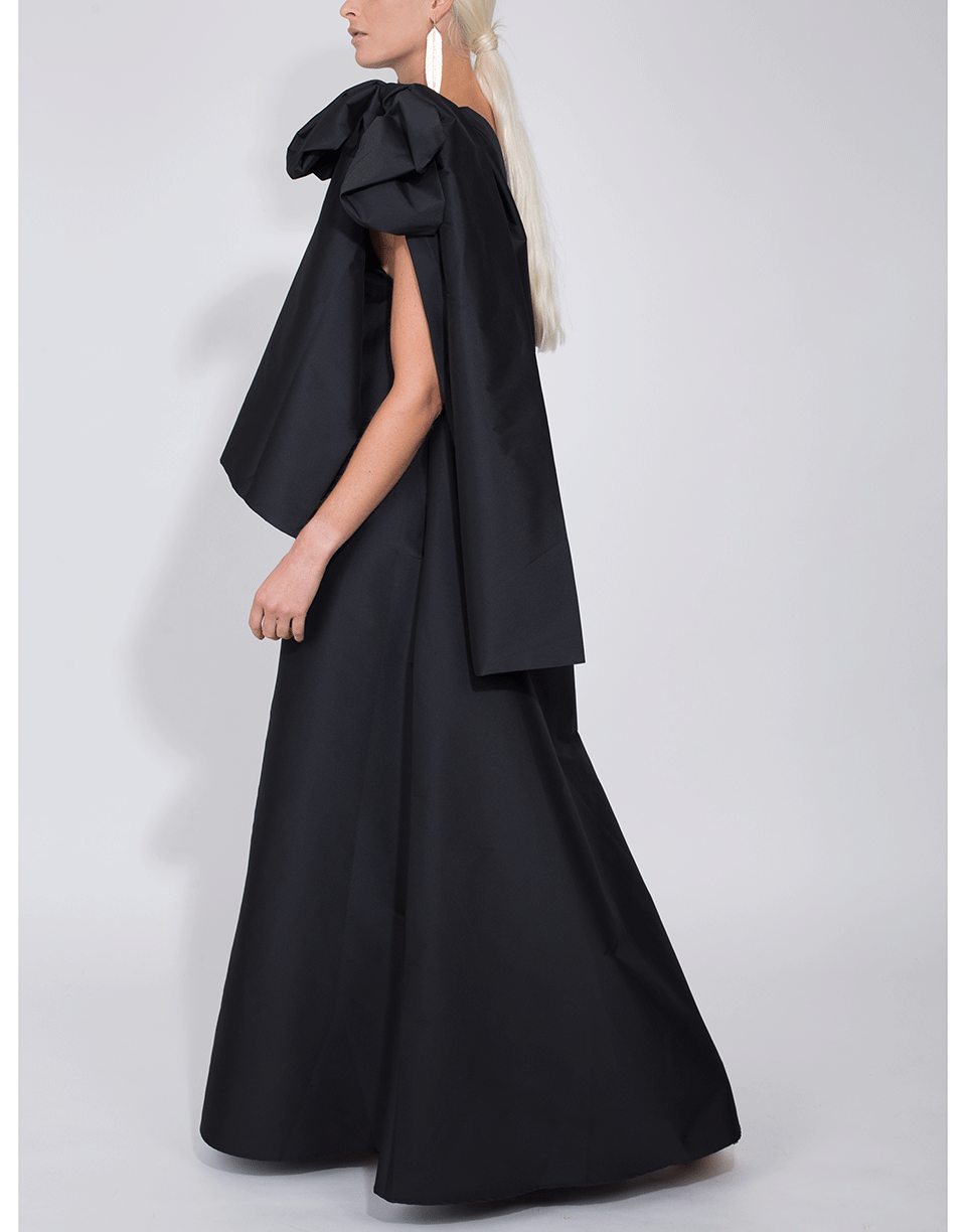 BERNADETTE-One Shoulder Taffeta Winnie Bow Dress-