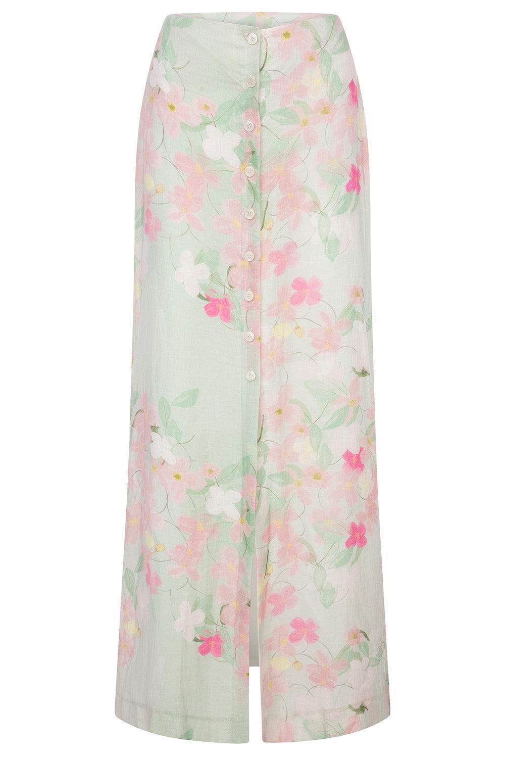 Carmen Long Skirt-GREEN-34-CLOTHINGSKIRTMAXI-BERNADETTE