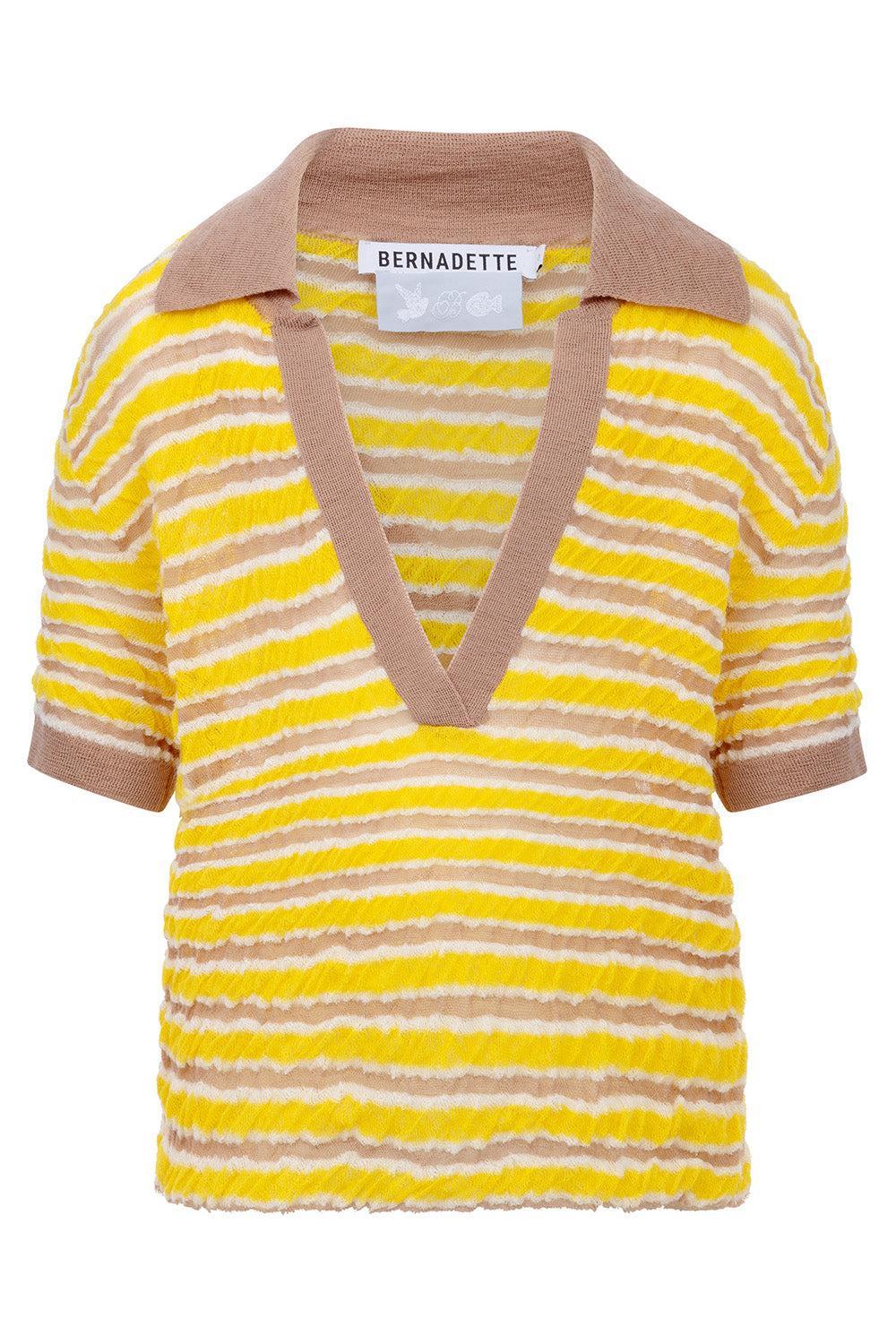Ophelia Pullover - Yellow Stripe-YELLOW-XS-CLOTHINGTOPKNITS-BERNADETTE