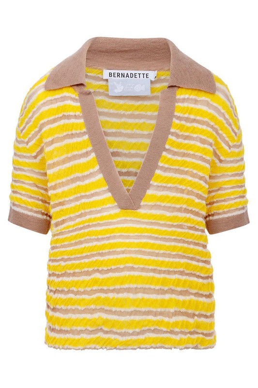 Ophelia Pullover - Yellow Stripe-YELLOW-XS-CLOTHINGTOPKNITS-BERNADETTE
