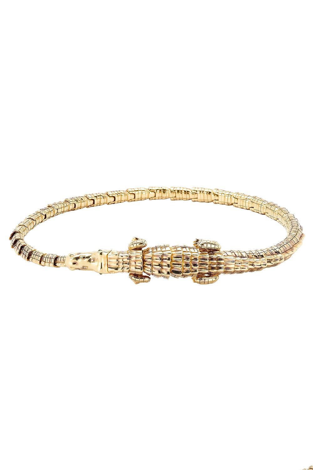 Thin Alligator Wrap Bracelet-YELLOW GOLD-7-JEWELRYFINE JEWELBRACELET O-BIBI VAN DER VELDEN