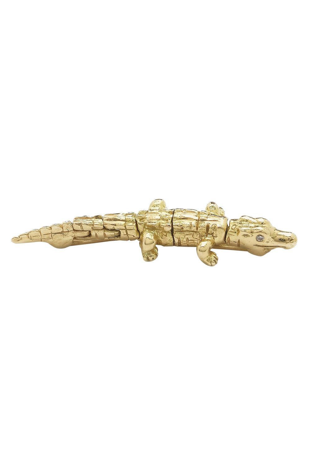 Petite Alligator Convertible Earring-YELLOW GOLD-JEWELRYFINE JEWELEARRING-BIBI VAN DER VELDEN