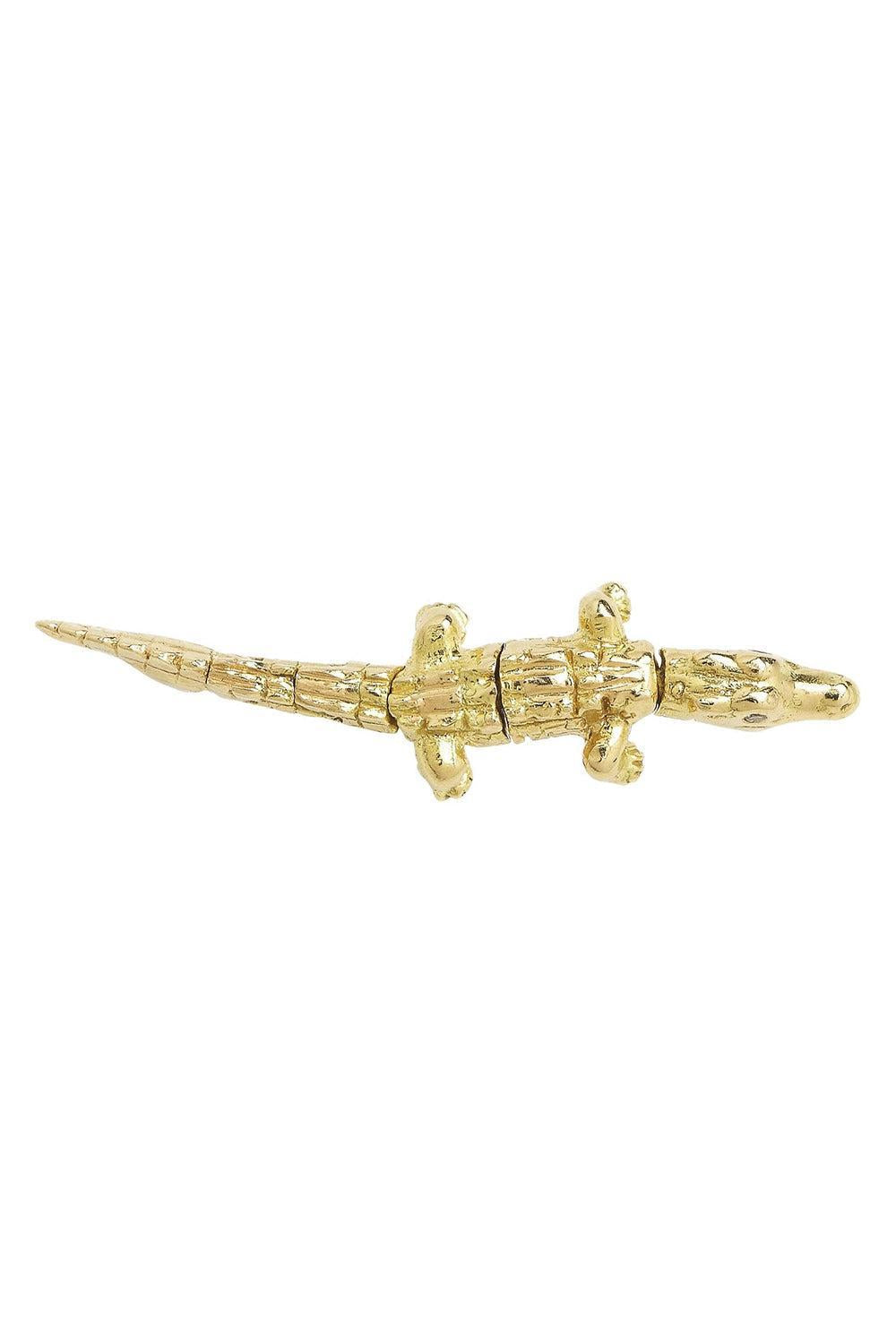 Petite Alligator Convertible Earring-YELLOW GOLD-JEWELRYFINE JEWELEARRING-BIBI VAN DER VELDEN