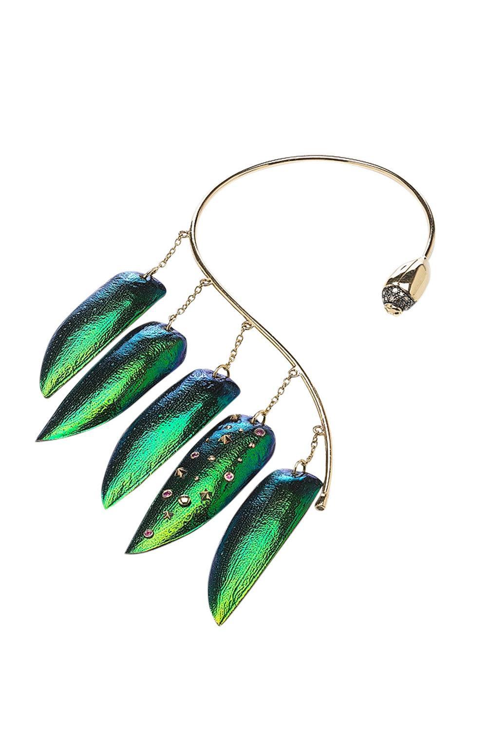 Scarab Earcuff-YELLOW GOLD-JEWELRYFINE JEWELEARRING-BIBI VAN DER VELDEN