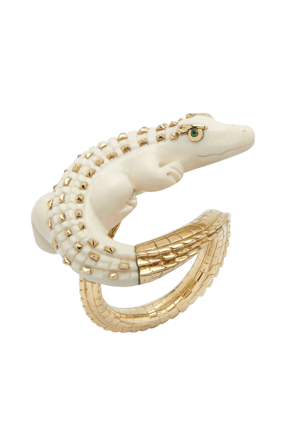 Mammoth Alligator Twist Ring-YELLOW GOLD-6.5-JEWELRYFINE JEWELRING-BIBI VAN DER VELDEN