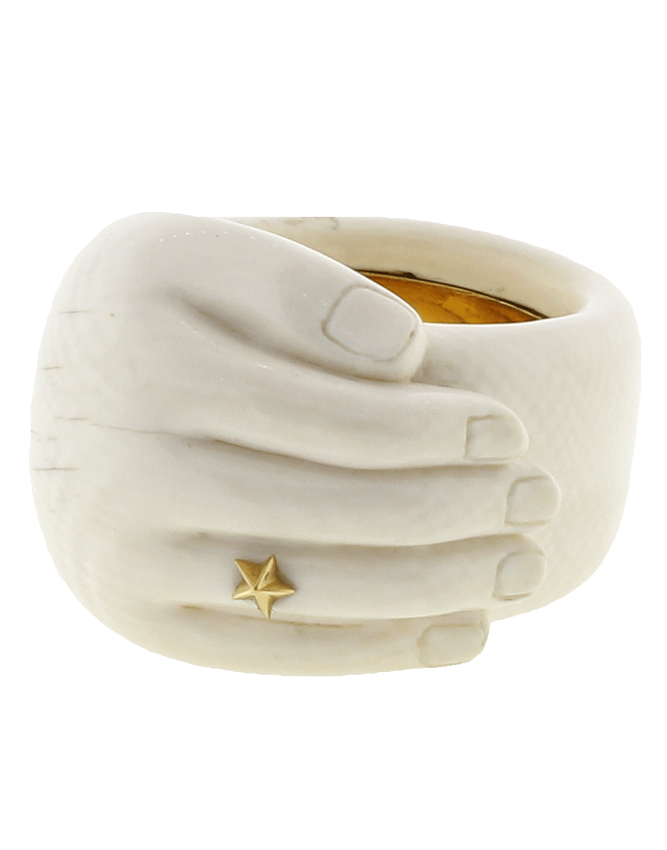 BIBI VAN DER VELDEN-Hand Wrap Ring-YELLOW GOLD